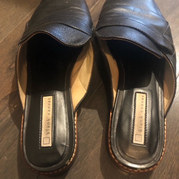 Blank canvas loafer mules - Picture 2 of 5